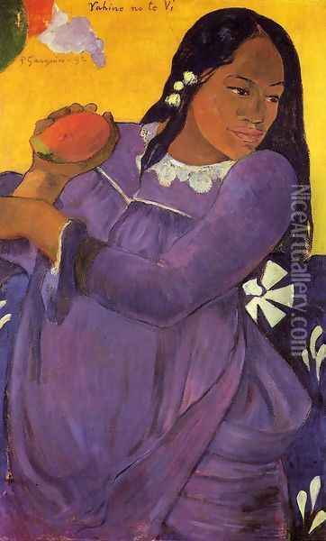 Vahine No Te Vi Aka Woman With A Mango Oil Painting - Paul Gauguin