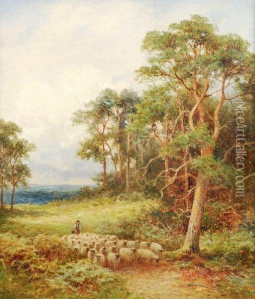 On Surry Downs Oil Painting - John Bates Noel