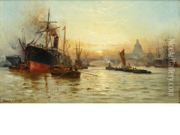 Pool Of London Oil Painting - Charles John de Lacy