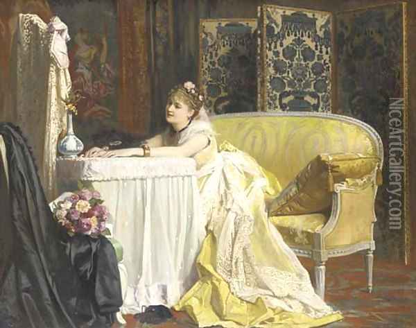 After the Ball Oil Painting - Charles Baugniet