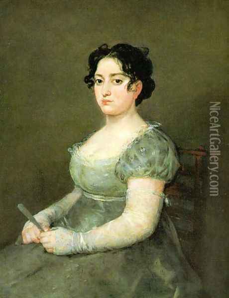 The Woman With A Fan Oil Painting - Francisco De Goya y Lucientes