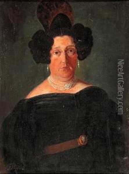 Retrato Femenino Oil Painting - Antonio Maria Esquivel Y Suarez De Urbina