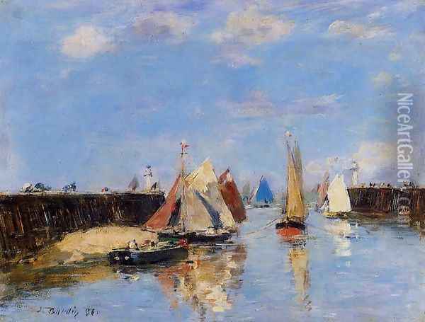 The Port of Trouville II Oil Painting - Eugene Boudin
