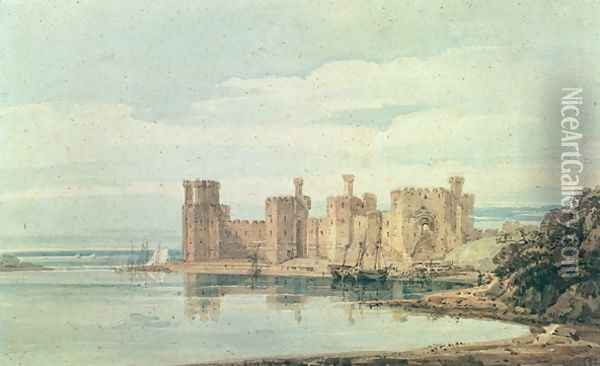 Caernarvon Castle Oil Painting - Thomas Girtin