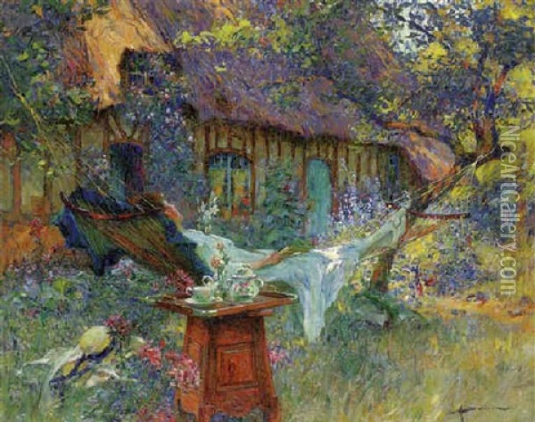 A Lazy Afternoon Oil Painting - Henri Gaston Darien