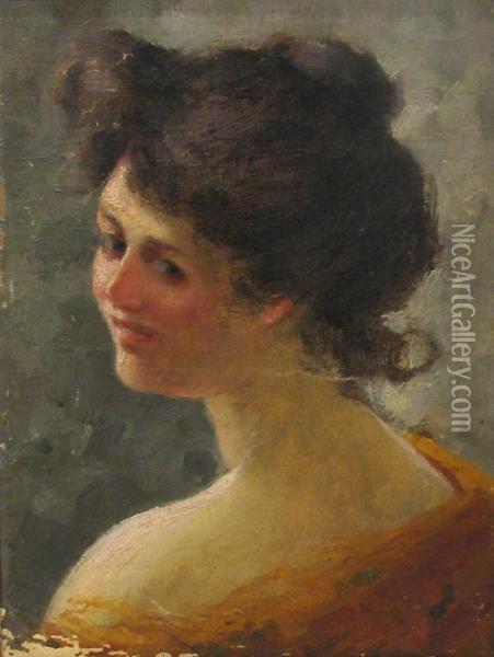 Woman Portrait Oil Painting - Dimitrie Serafim