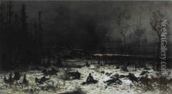 Aus Dem Kriegsleben Oil Painting - Theodor von Hoermann