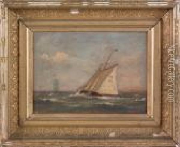 Yacht Portrait Oil Painting - Marshall Johnson