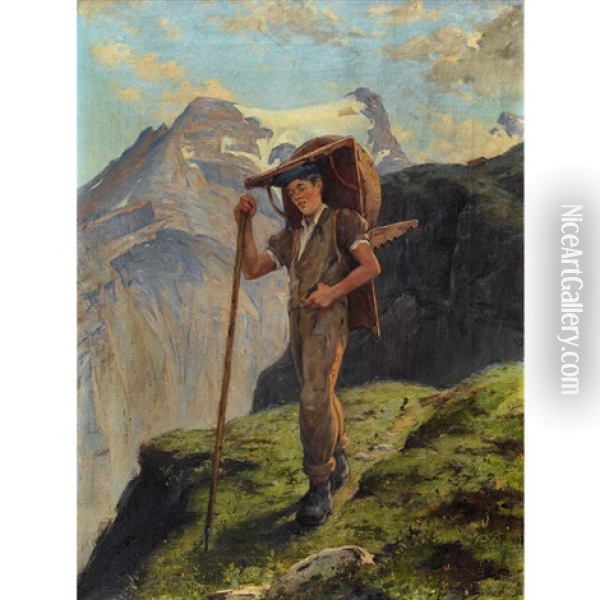 Armailli Oil Painting - Auguste Baud-Bovy