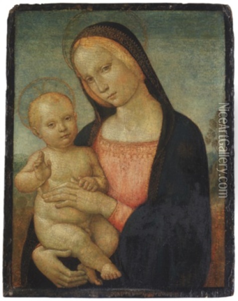 Vierge A L'enfant Oil Painting -  Spagna (Giovanni lo Spagnolo)