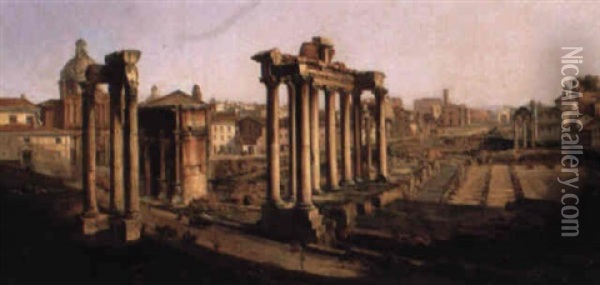 The Forum, Rome Oil Painting - Wilhelm Wider