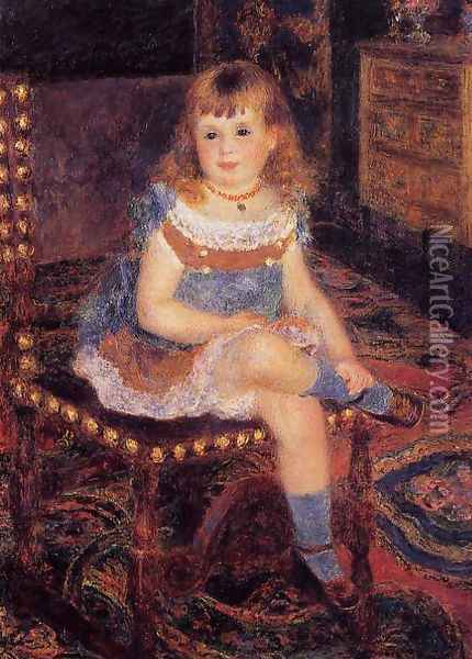 Georgette Charpeitier Seated Oil Painting - Pierre Auguste Renoir