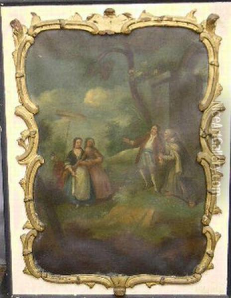 The Arrival Of Love Oil Painting - Watteau, Jean Antoine