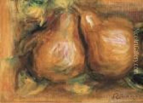 Les Poires Oil Painting - Pierre Auguste Renoir