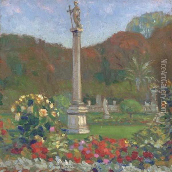 Saint Anthony, Luxembourg Gardens, Paris Oil Painting - Grant Wood