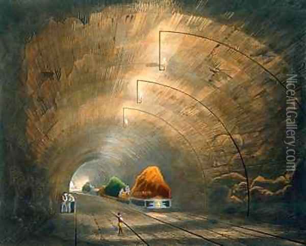 The Tunnel Oil Painting - Thomas Talbot Bury