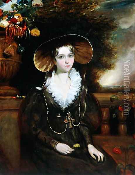Lady Mary Fitzalan Howard, c.1836 Oil Painting - H. Smith