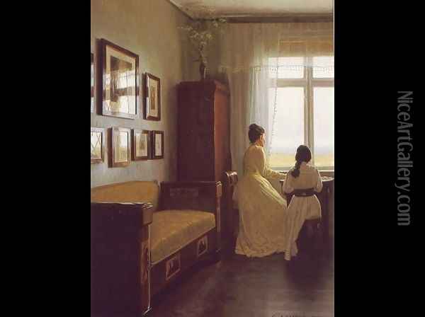 Interior Oil Painting - Georg Nicolaj Achen
