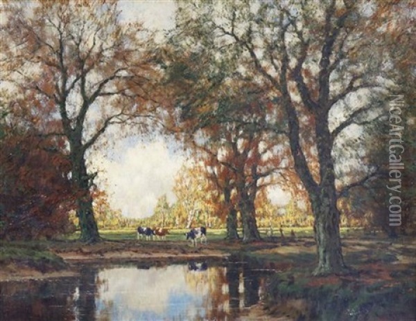 Dutch Landscape Oil Painting - Arnold Marc Gorter
