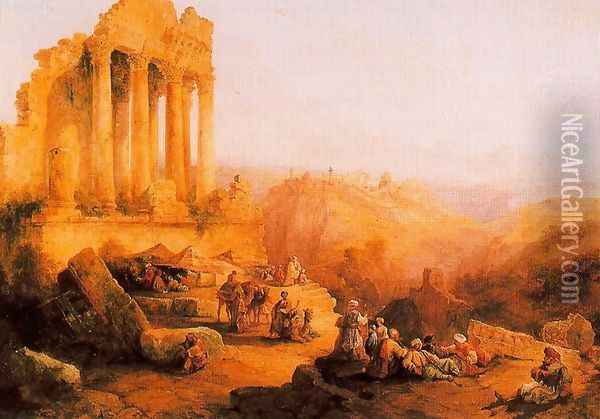 Ruinas en las inmediaciones de Jerusalen Oil Painting - Antonio Munoz Degrain