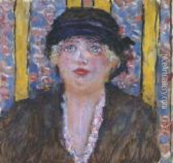 Femme Au Chapeau Oil Painting - Pierre Bonnard