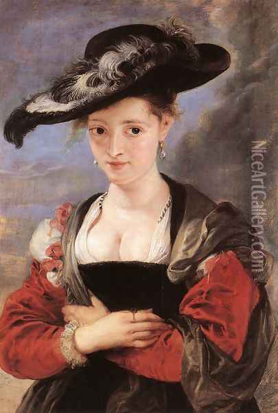 The Straw Hat c. 1625 Oil Painting - Peter Paul Rubens
