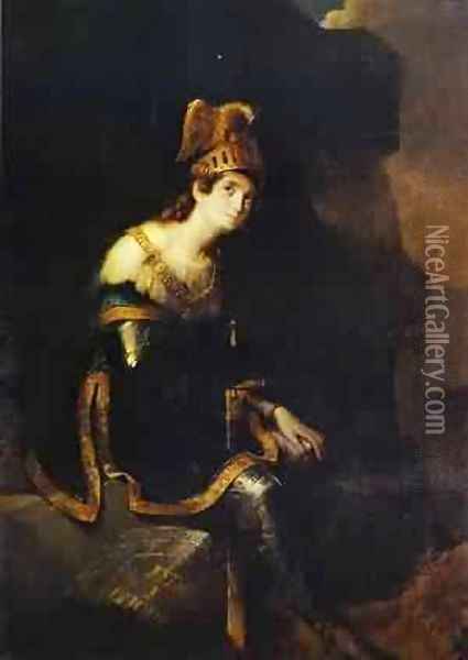 Portrait Of Princess Zinaida Volkonskaya In A Costume Of Tankred 1820-22 Oil Painting - Fyodor Bruni