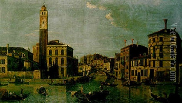 Der Canale Grande In Venedig Oil Painting - William James
