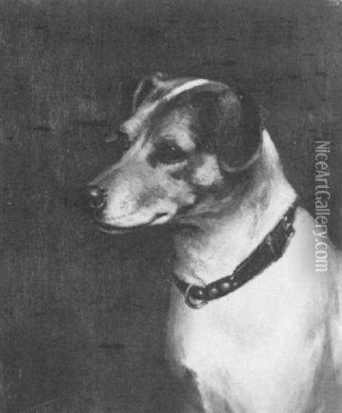 The Attentive Dog Oil Painting - James Ricks