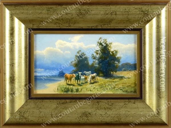 Vaches Dans Un Pre Oil Painting - Aleksei Aleksandrovich Pisemsky