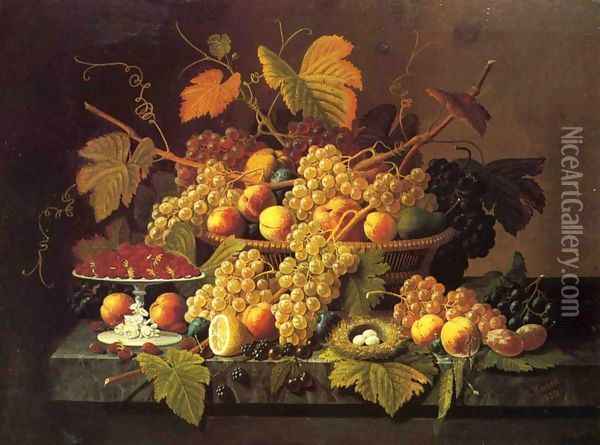 Still Life with Fruit IX Oil Painting - Severin Roesen