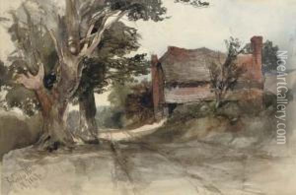 An Old Cottage At Tunbridge Wells, Kent Oil Painting - John Middleton