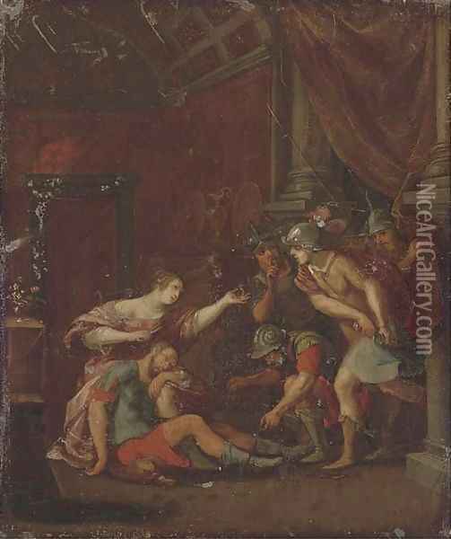 Samson and Delilah Oil Painting - Frans II Francken