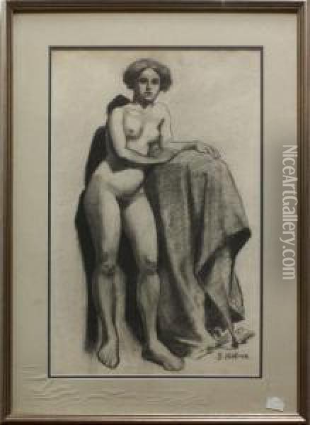 Nude Figure Oil Painting - Bernard Volkmer