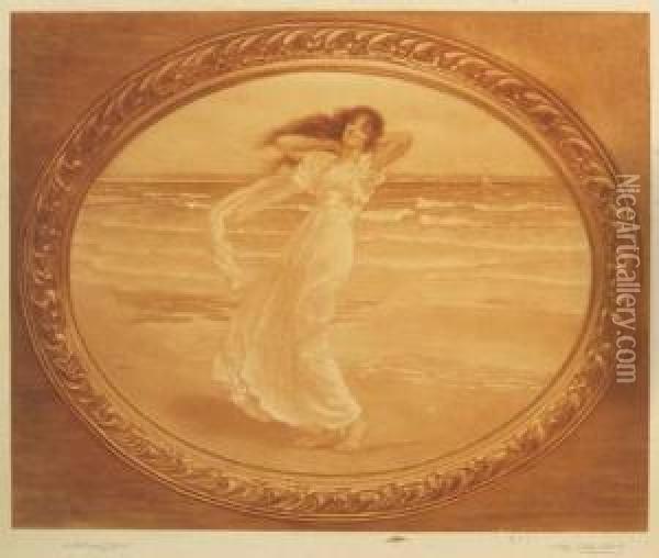 A Sea Nymph Oil Painting - William Henry Margetson