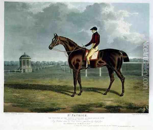 'St. Patrick', the Winner of the Great St. Leger at Doncaster, 1820 Oil Painting - John Frederick Herring Snr