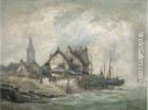 Vue De Port Oil Painting - Karl Kaufmann