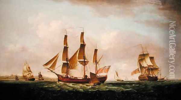 The Columbus Oil Painting - Francis Holman