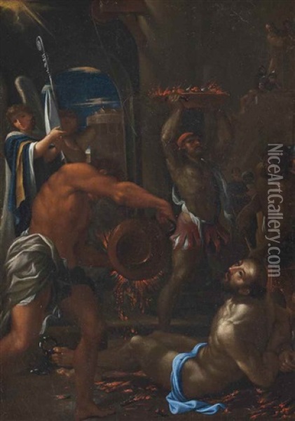 The Martyrdom Of A Bishop Saint Oil Painting - Ludovico Carracci