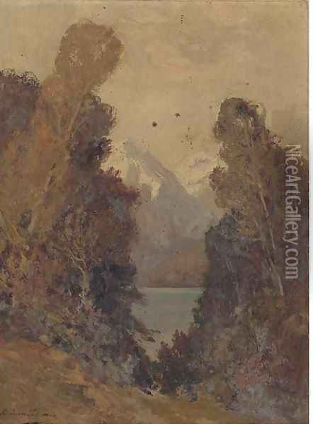 Landscape study Oil Painting - A. Dupont