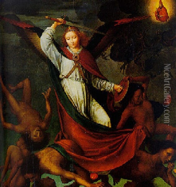 Saint Michael, The Archangel Oil Painting - Gerard David