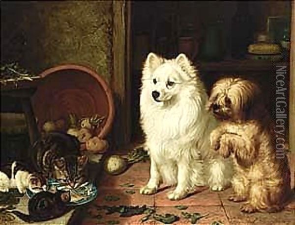 The Jealous Visitors Oil Painting - Horatio Henry Couldery
