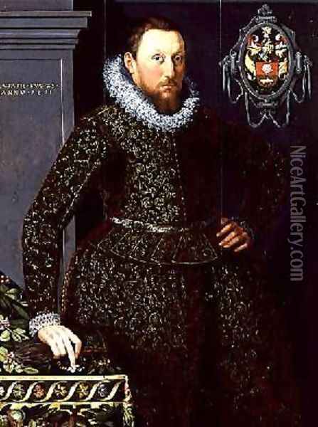 Portrait of Jacob Cornelisz Nobel 1611 Oil Painting - Salomon Mesdach
