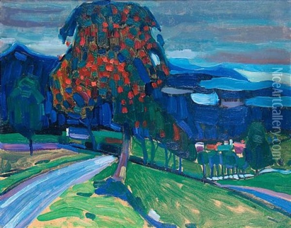 Herbst Bei Murnau (autumn Near Murnau) Oil Painting - Wassily Kandinsky