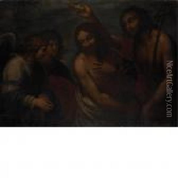The Baptism Of Christ Oil Painting - Guercino