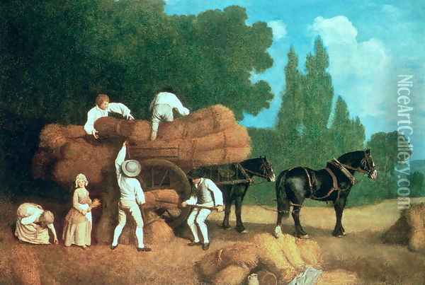 The Harvest Wagon Oil Painting - George Stubbs