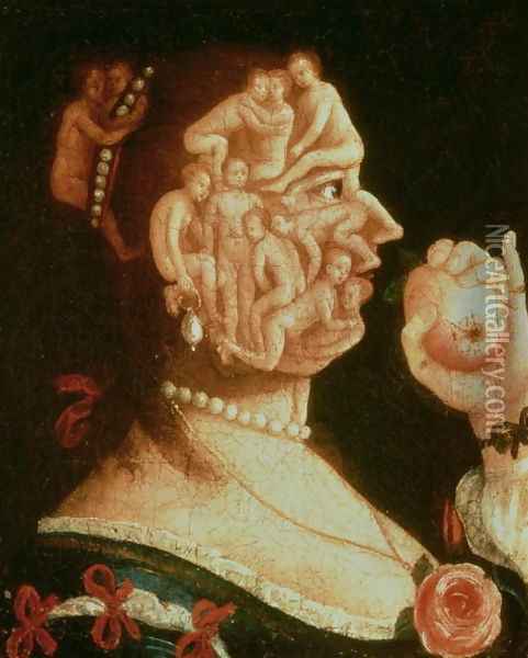 Portrait of Eve Oil Painting - Giuseppe Arcimboldo