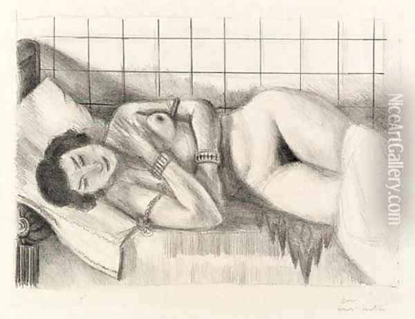 Figure endormie, chale sur les jambes Oil Painting - Henri Matisse
