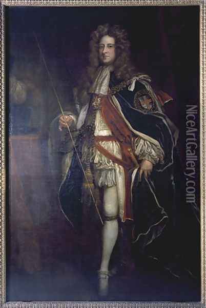 Portrait of William Cavendish 1st Duke of Devonshire Oil Painting - Sir Godfrey Kneller