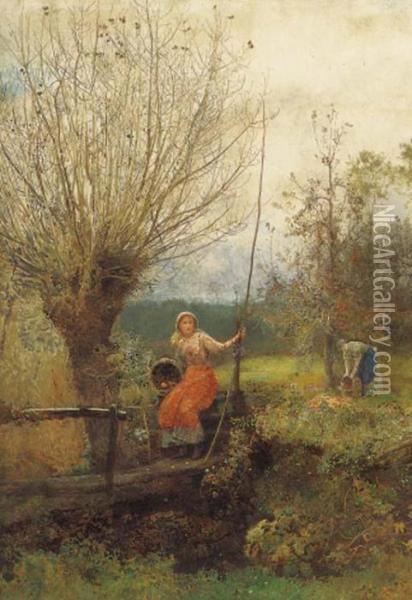 A Maid Of The West Country Oil Painting - John William North